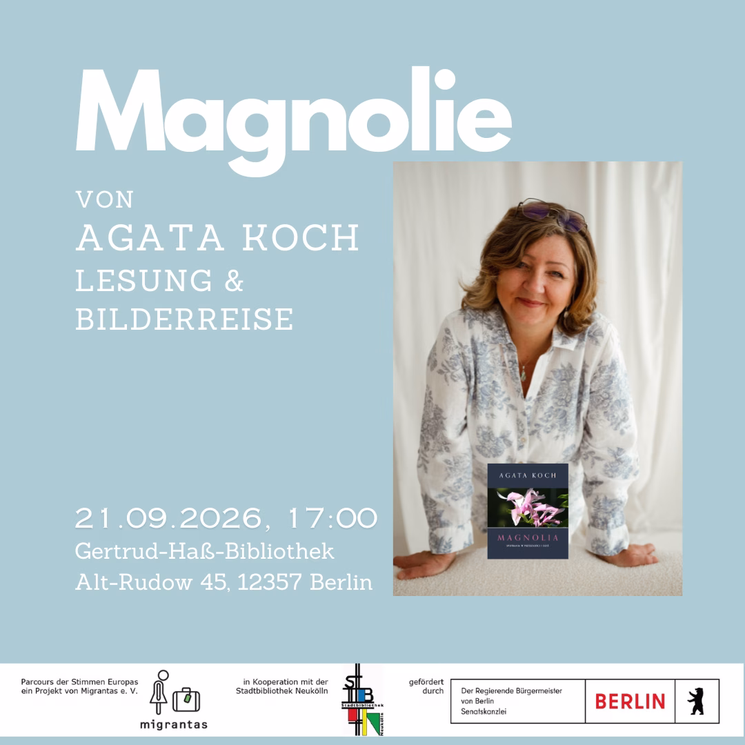 „Magnolia“ von Agata Koch – Lesung & Bilderreise