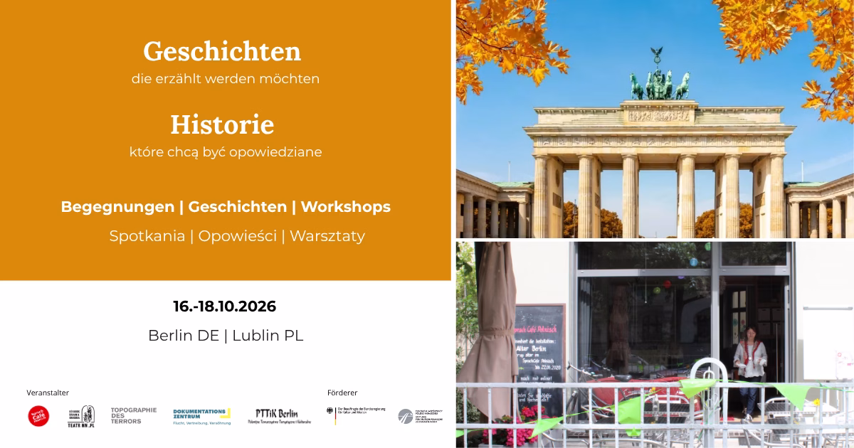 Die Geschichten, die erzählt werden möchten… –  16.-17.-18.10.2026 BERLIN